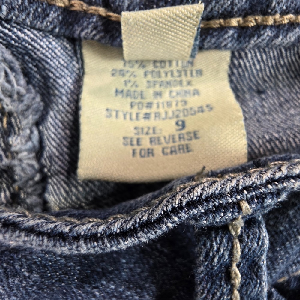 Paris Blues Jeans Size 9 Juniors Retro Low Rise Skinny Leg 2000s Faded Wash - Picture 5 of 9